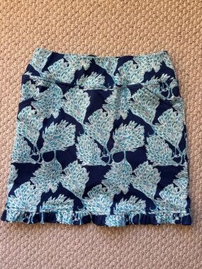 Jean Pierreklifa Paris Women’s Size Small Skort Blue Pattern Skirt NEW